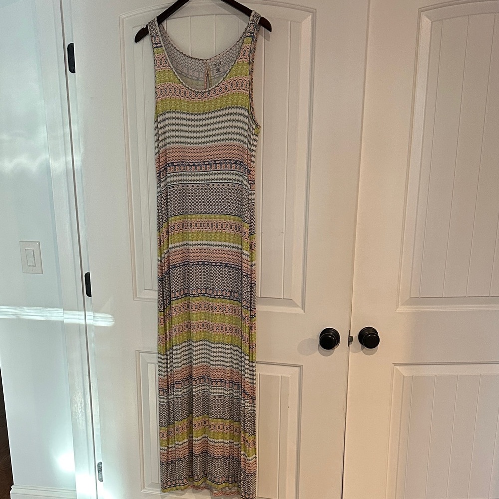 A.n.a Multicolor Striped Maxi Dress